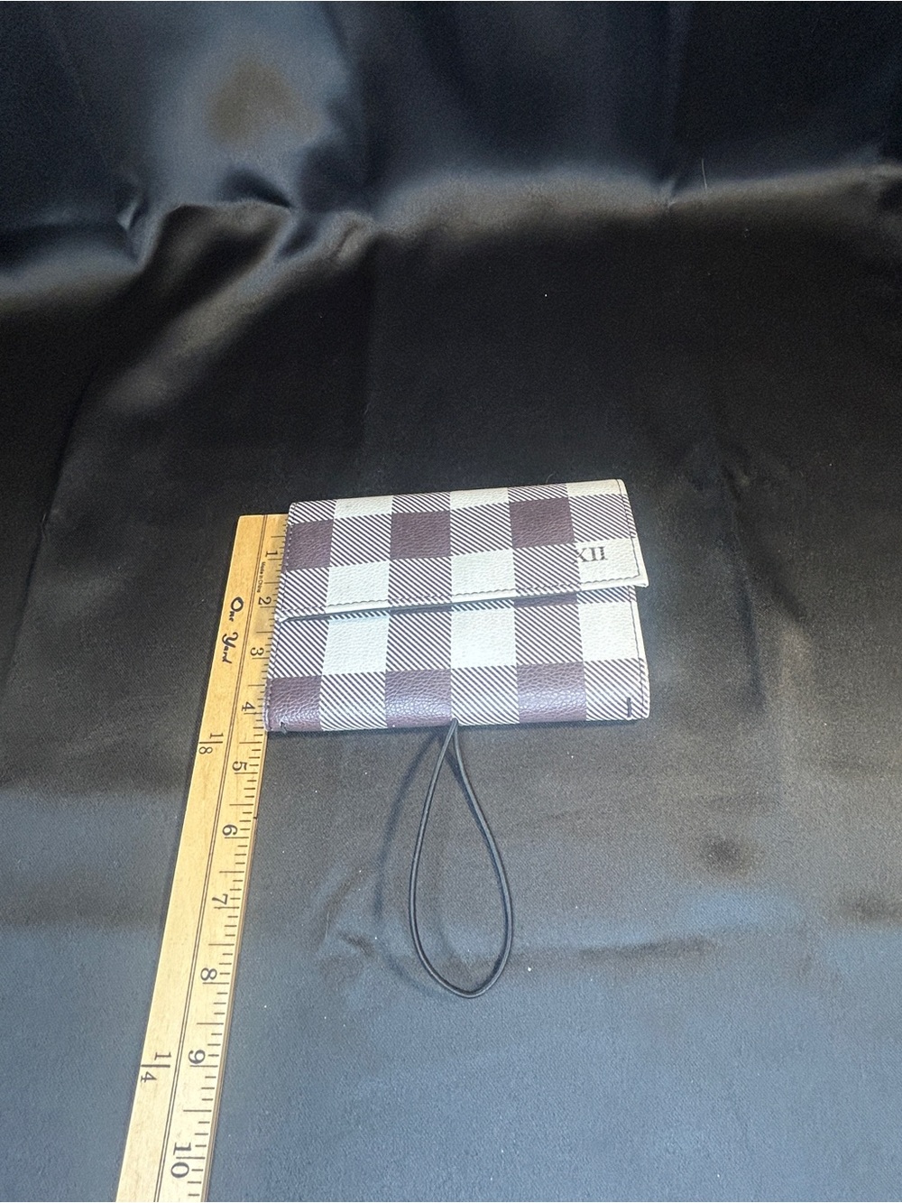 Tula Plaid Wristlet Card Holder - Black and White